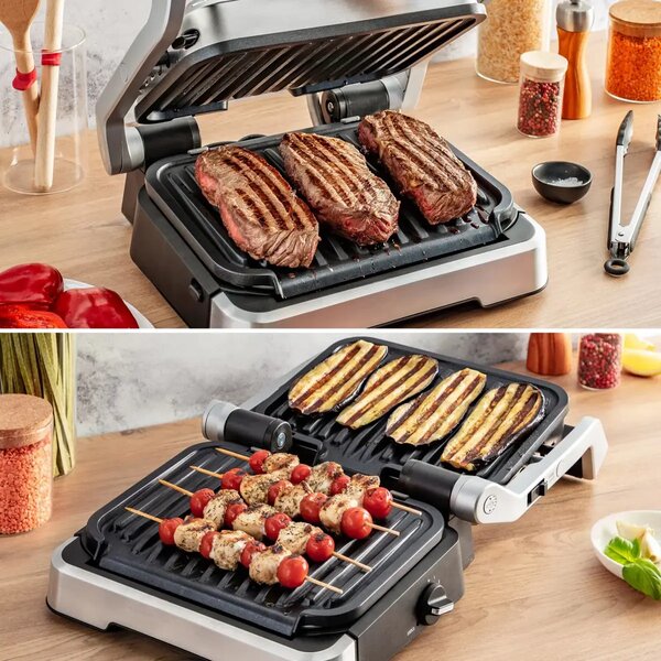 OptiGrill 2w1 Elektryczny grill kontaktowy, nierdzewny TEFAL GC773D30