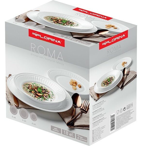 Florina 18-częściowy zestaw talerzy Roma
