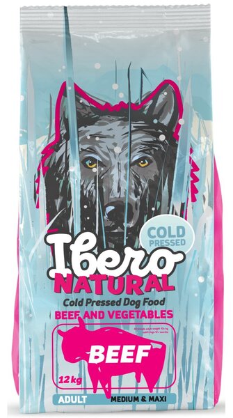 Cold Press Karma dla psów Dog Adult Medium & Maxi, Beef, 12 kg IBERO 1005250