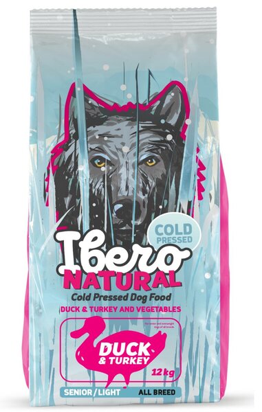 Cold Press Karma dla psów Dog Senior, Duck&Turkey, 12 kg IBERO 1005917