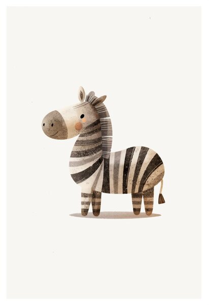 Obraz urocza pasiasta zebra