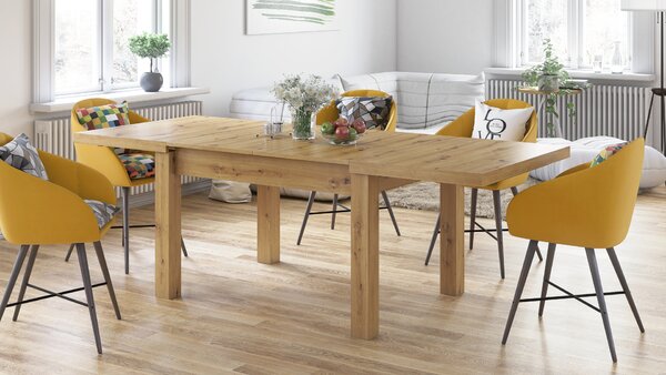 ROYAL Dąb Artisan - KLASYCZNY STÓŁ 120x90 ROZKŁADANY DO 270 cm!