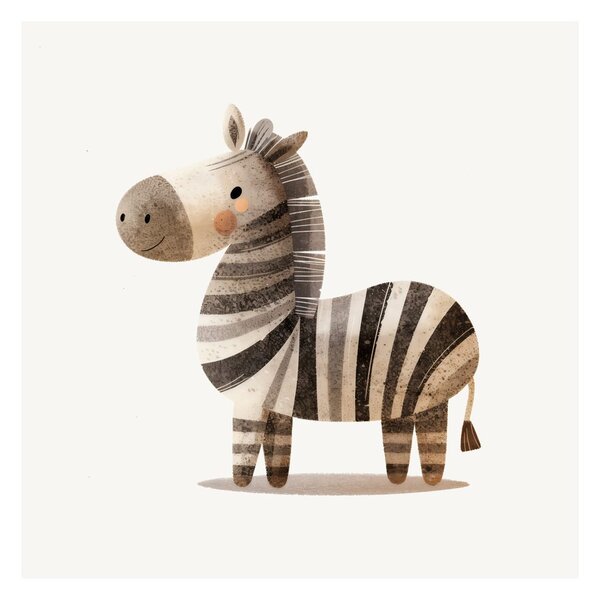 Obraz wesoła zebra dla dzieci