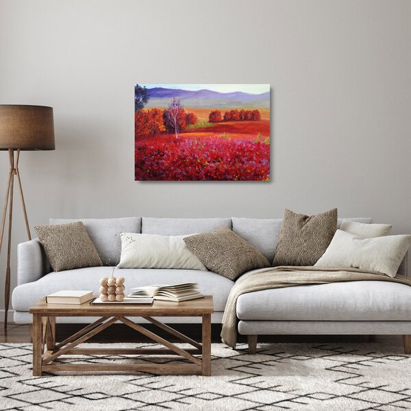 Obraz na szkle czerwonego krajobrazu (70x50 cm)