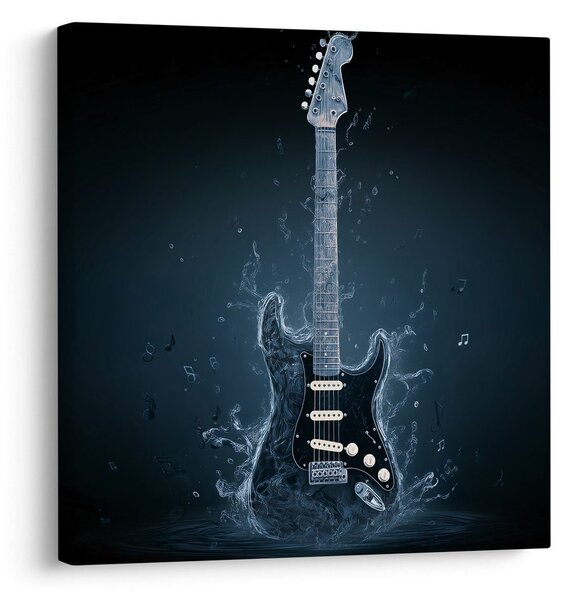 Obraz gitara z wodnych tonów