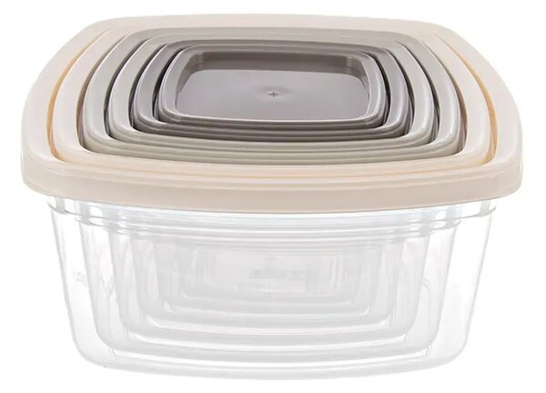 Easy Pojemniki do przechowywania 6 szt., plastikowe, kwadratowe ORION 154508