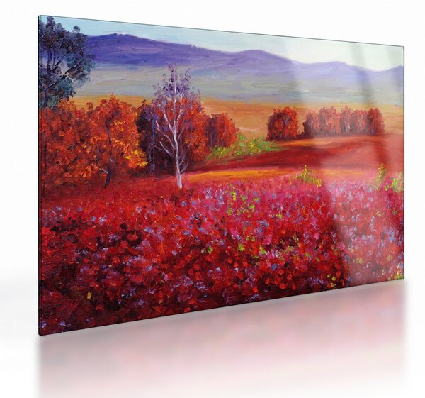 Obraz na szkle czerwonego krajobrazu (70x50 cm)