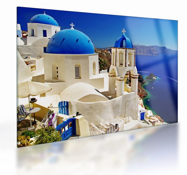 Obraz na szkle - Santorini, Grecja (70x50 cm)