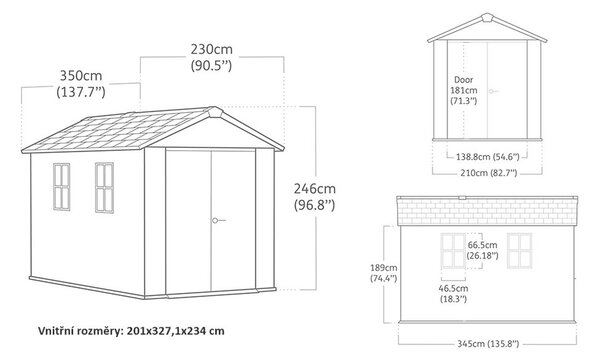 Apex Domek ogrodowy 11x7,5, walnut KETER 263960