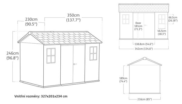 Apex Domek ogrodowy 11x7,5, walnut KETER 263960