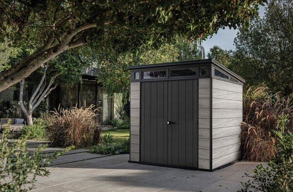 Pent Signature Domek ogrodowy 7x7, storm grey KETER 263851