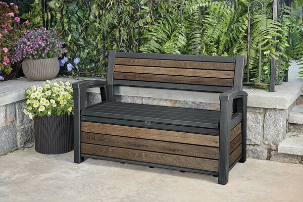 Deco Garden Ławka ogrodowa 227 l, walnut KETER 261839