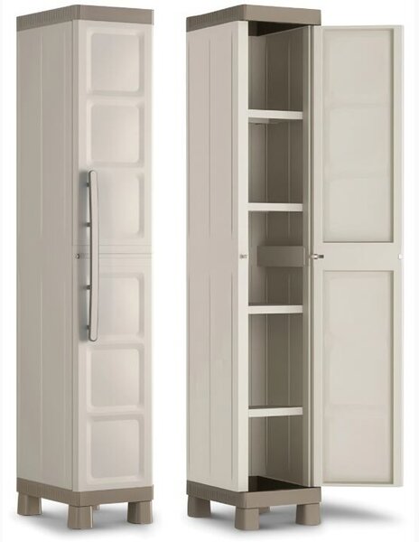 Excellence High 1 Door Szafka do przechowywania, beżowa/jasnobrązowa KETER 9673