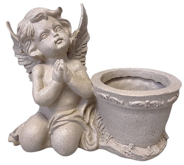 Klęczący anioł z doniczką 27 × 22 cm PRODEX A00861