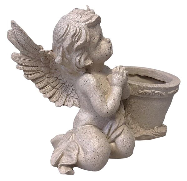 Klęczący anioł z doniczką 27 × 22 cm PRODEX A00861