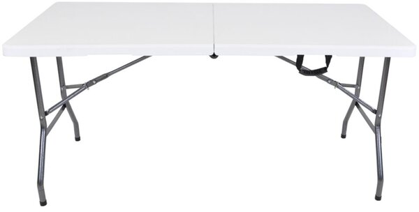 Cateringový campingový skladací stôl, 152 × 70 cm, oceľový, biely ROJAPLAST DS-CZ152