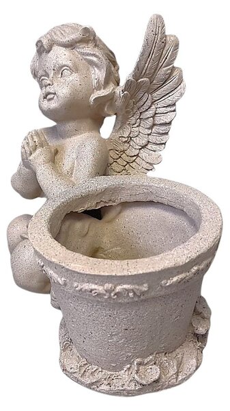 Klęczący anioł z doniczką 27 × 22 cm PRODEX A00861