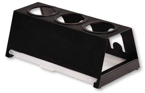 Stojak na butelki z tacką ociekową 32 × 17 × 12,5 cm, metalowy KESPER 79650