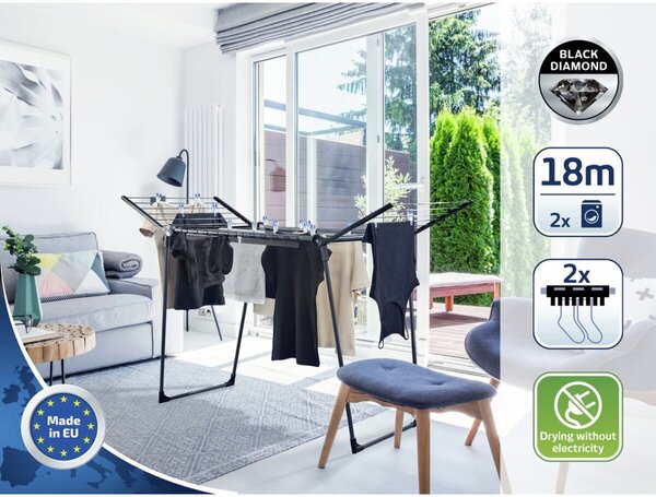 Suszarka do ubrań PEGASUS 180 Solid Slim czarna LEIFHEIT 81589