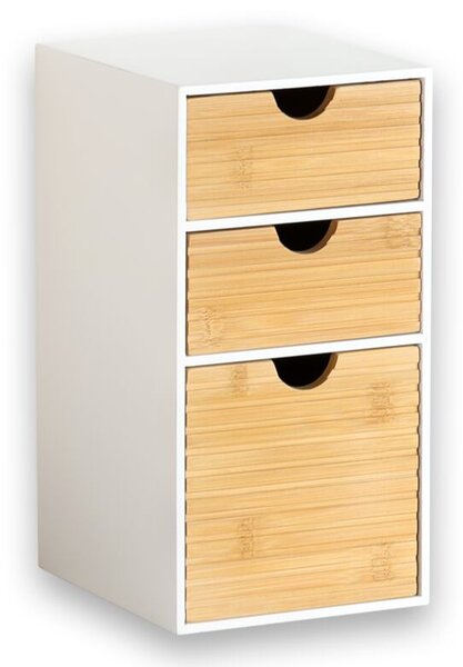 Organizer z 3 szufladami, biały/ naturalny KESPER 58964