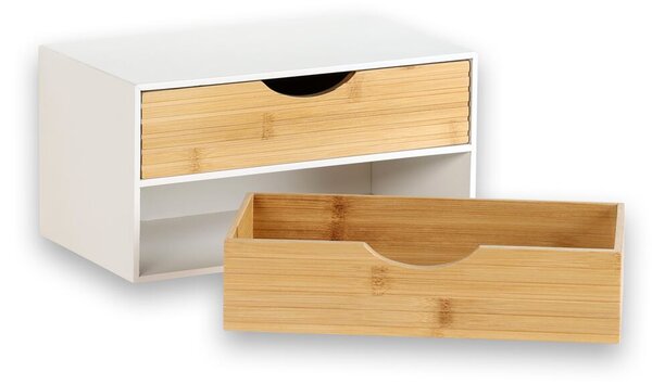 Organizer z 2 szufladami, biały/naturalny KESPER 58962