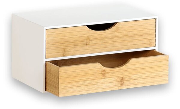 Organizer z 2 szufladami, biały/naturalny KESPER 58962