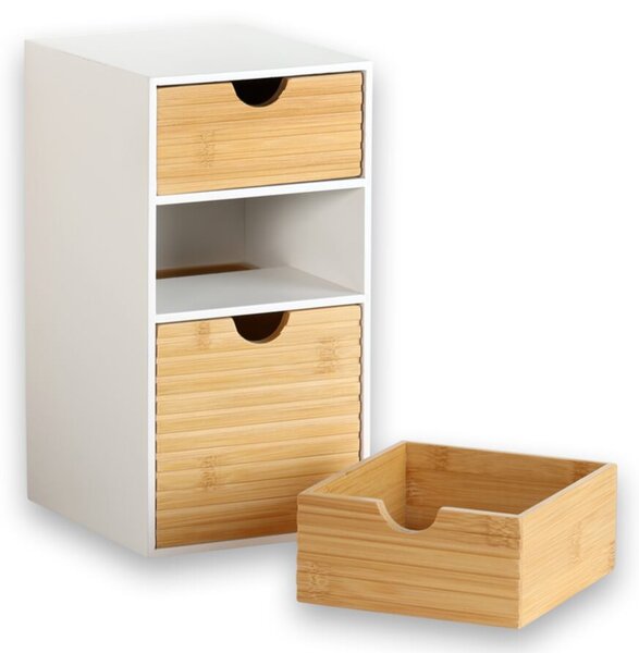 Organizer z 3 szufladami, biały/ naturalny KESPER 58964