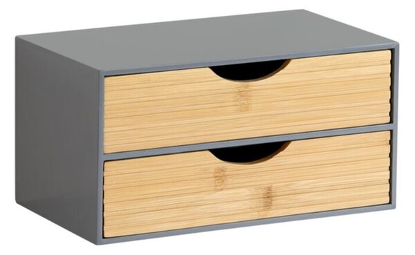 Organizer z 2 szufladami, szary/naturalny KESPER 58963