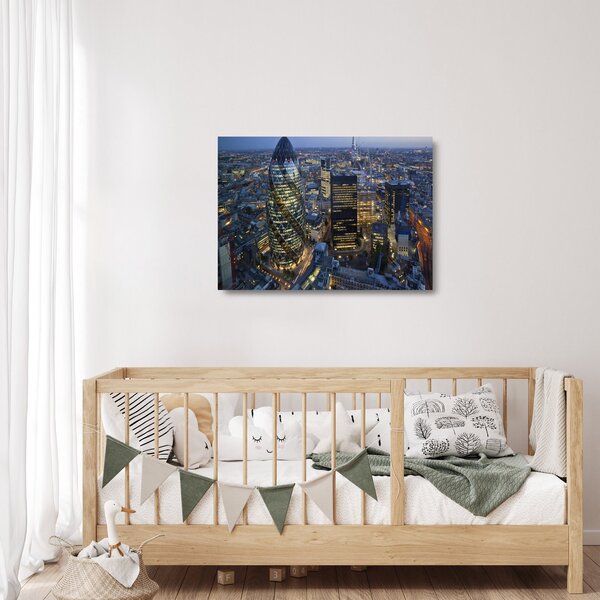 Obraz na szkle - Wieczorna panorama Londynu (70x50 cm)