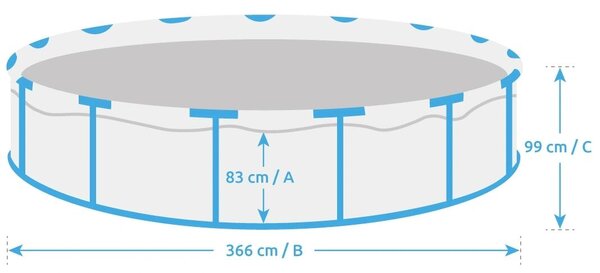 Basen Florida 3,66 x 0,99 m bez akcesoriów, motyw kamień MARIMEX 10340319