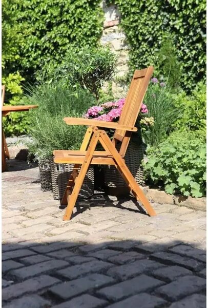 Viet Regulowane krzesło, akacja, brązowe NOELA 345183