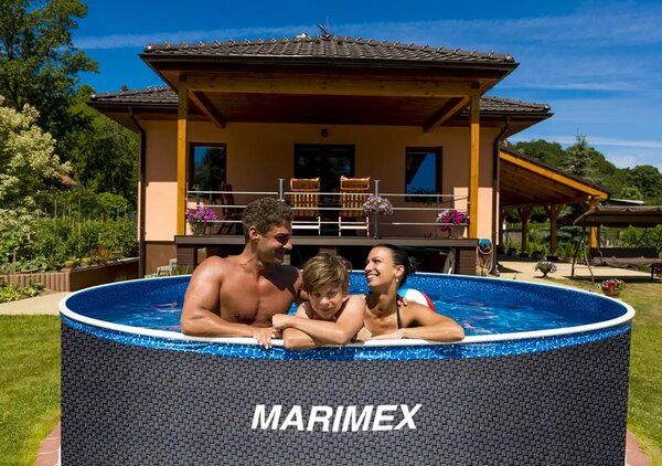 Basen Orlando 3,66 x 0,91 m ze skimmerem, motyw rattan MARIMEX 10303049