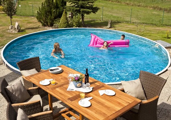 Basen Orlando 3,66 x 0,91 m ze skimmerem, motyw rattan MARIMEX 10303049