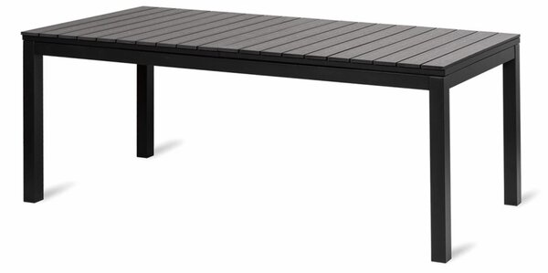 Grande Lungo XXL Rozkładany stół ogrodowy 200/260 x 90 cm, aluminium/artwood, czarny NOELA 34570522