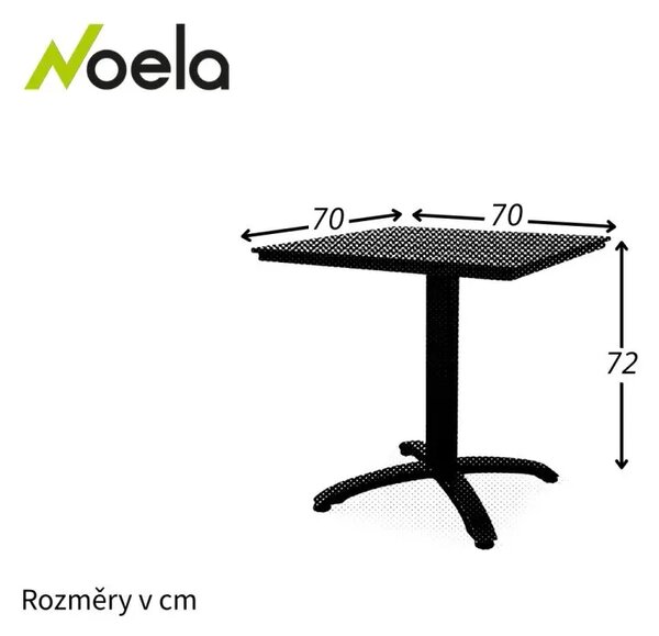 Ristorante Stół ogrodowy 70 x 70 cm, aluminium/artwood, czarny NOELA 34570788