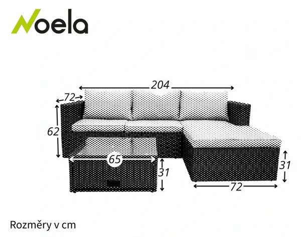 Relax Stockholm Zestaw mebli ogrodowych, technorattan, czarny/szary NOELA 34570780