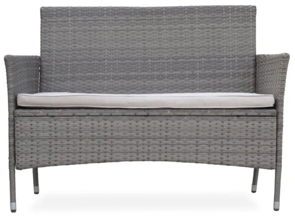 Bali Premium Ławka ogrodowa 116 cm, technorattan, szarobrązowa NOELA 34570631