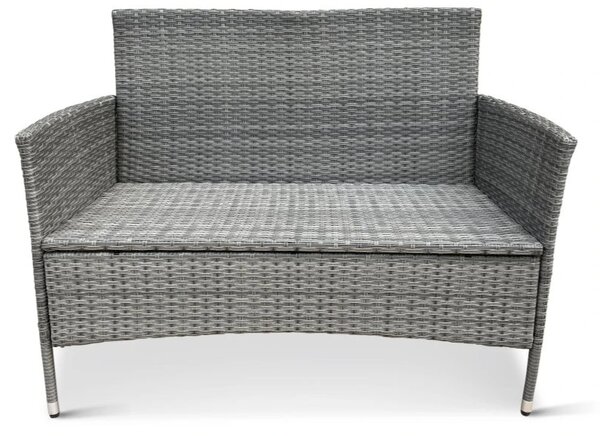 Bali Premium Ławka ogrodowa 116 cm, technorattan, szarobrązowa NOELA 34570631