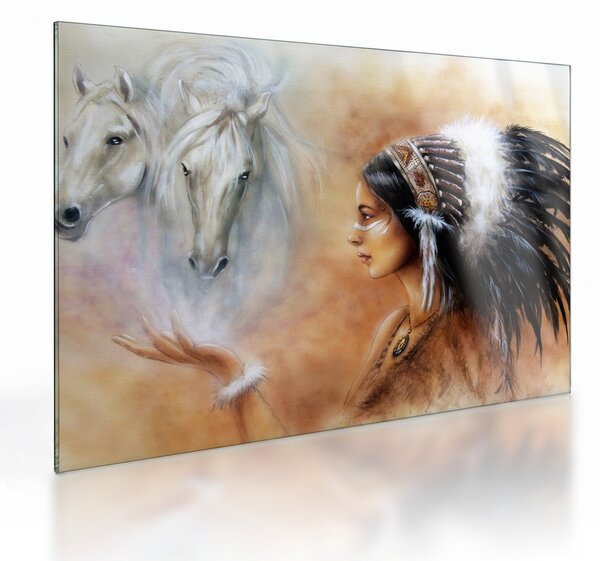 Obraz na szkle - Czary Indian (70x50 cm)