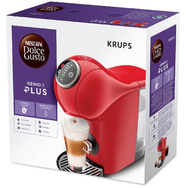 Dolce Gusto Genio S Plus ekspres kapsułkowy, czerwony KRUPS KP3405