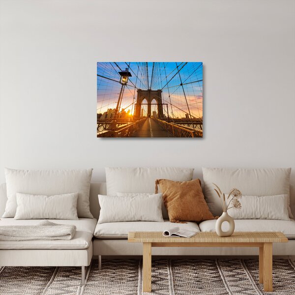 Obraz na szkle - Brooklyn Bridge, Manhattan, New York (70x50 cm)