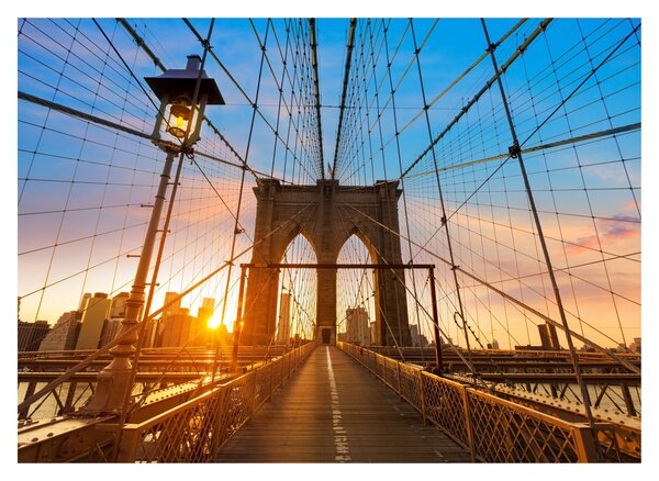 Obraz na szkle - Brooklyn Bridge, Manhattan, New York (70x50 cm)