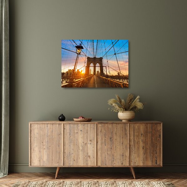 Obraz na szkle - Brooklyn Bridge, Manhattan, New York (70x50 cm)