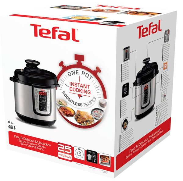 One Pot Wielofunkcyjny garnek elektryczny, stalowy/czarny TEFAL CY505EE0
