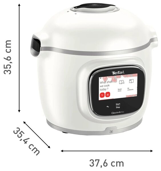 Cook4me+ Touch Pro Wielofunkcyjny elektryczny szybkowar, biały TEFAL CY9441F2