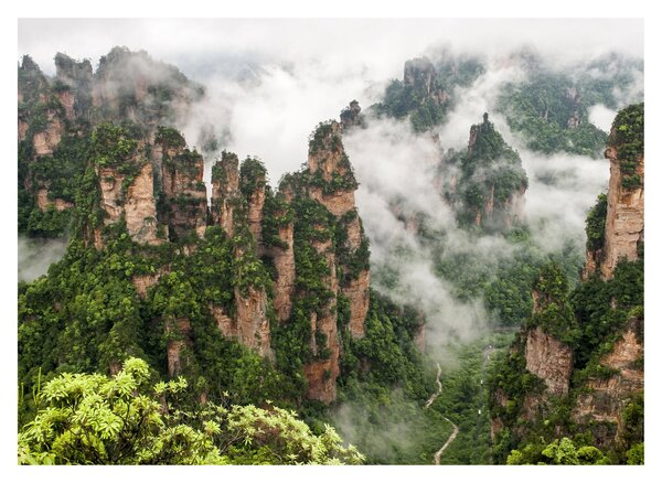 Obraz na szkle - Zhangjiajie National Park, Chiny (70x50 cm)
