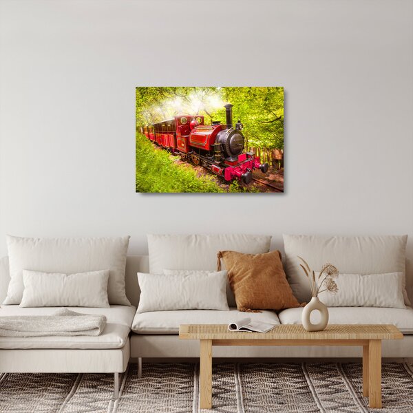 Obraz na szkle pociągu parowego (70x50 cm)