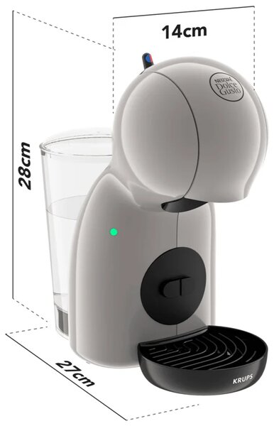 Ekspres kapsułkowy Nescafé Dolce Gusto Piccolo XS, jasnoszary KRUPS KP1A3AF0