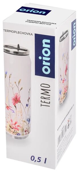 Termos puszka 0,5 l, stal nierdzewna, kwiaty ORION 124832
