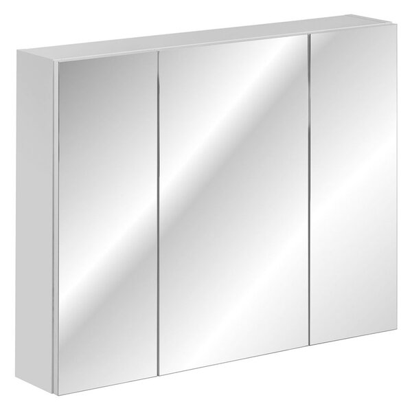 Biała wisząca szafka łazienkowa z lustrem - Mantis 4X 100 cm